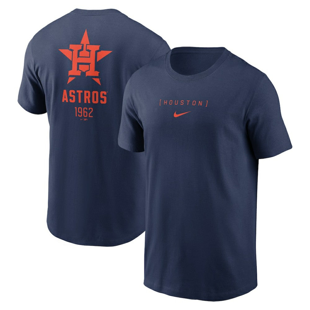 Houston Astros Nike Large Logo Back Stack T-Shirt - Navy - Nike Discount