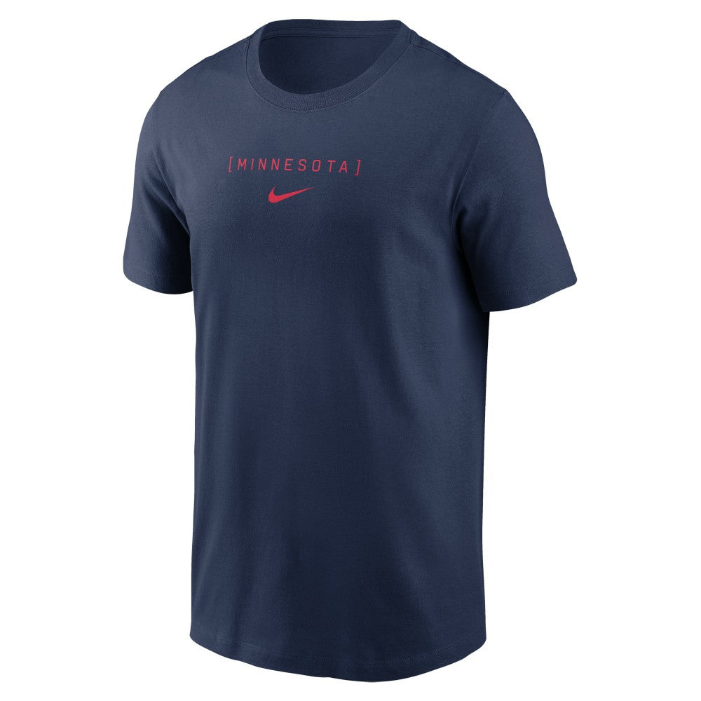 Minnesota Twins Nike Large Logo Back Stack T-Shirt - Navy - Nike Discount