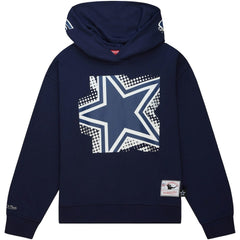 Mitchell & Ness Dallas Cowboys Women's Gridiron Classics Big Face 7.0 Pullover Hoodie Navy