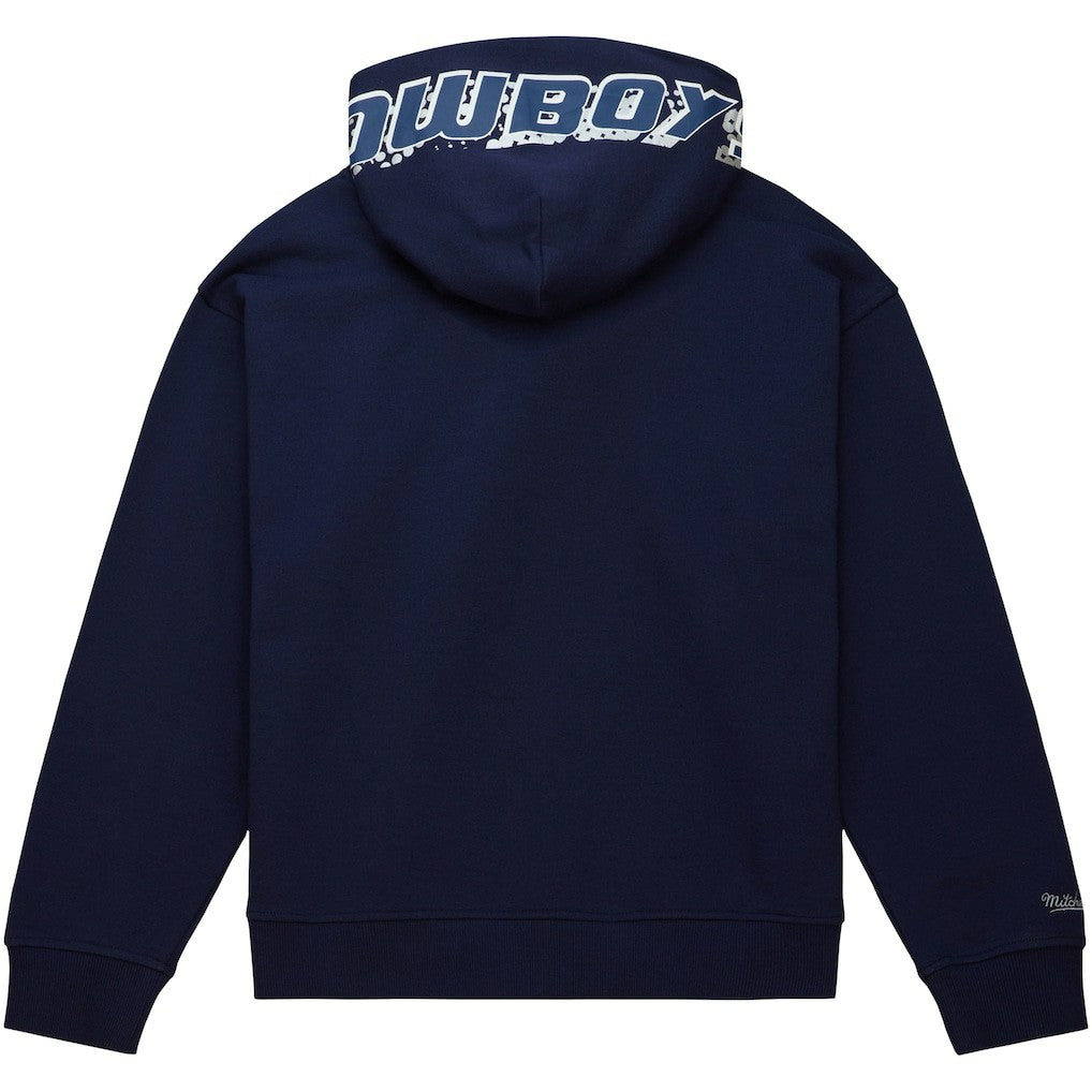 Mitchell & Ness Dallas Cowboys Women's Gridiron Classics Big Face 7.0 Pullover Hoodie Navy