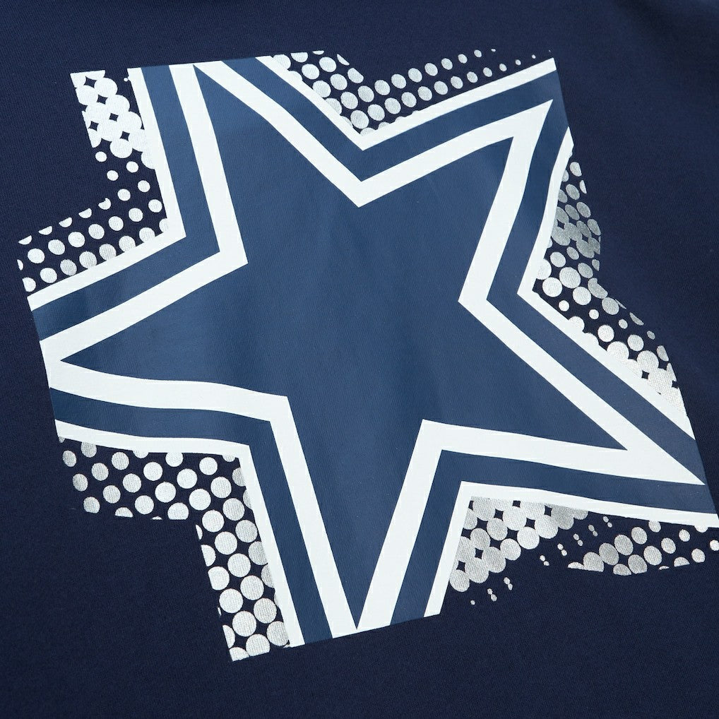 Mitchell & Ness Dallas Cowboys Women's Gridiron Classics Big Face 7.0 Pullover Hoodie Navy