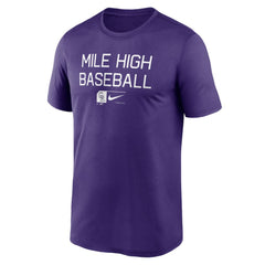Colorado Rockies Nike Baseball Phrase Legend Performance T-Shirt - Purple - Nike Discount