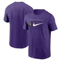 Colorado Rockies Nike Team Swoosh Lockup T-Shirt - Purple - Nike Lifestyle