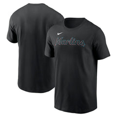 Miami Marlins Nike Fuse Wordmark T-Shirt - Black - Nike Sale