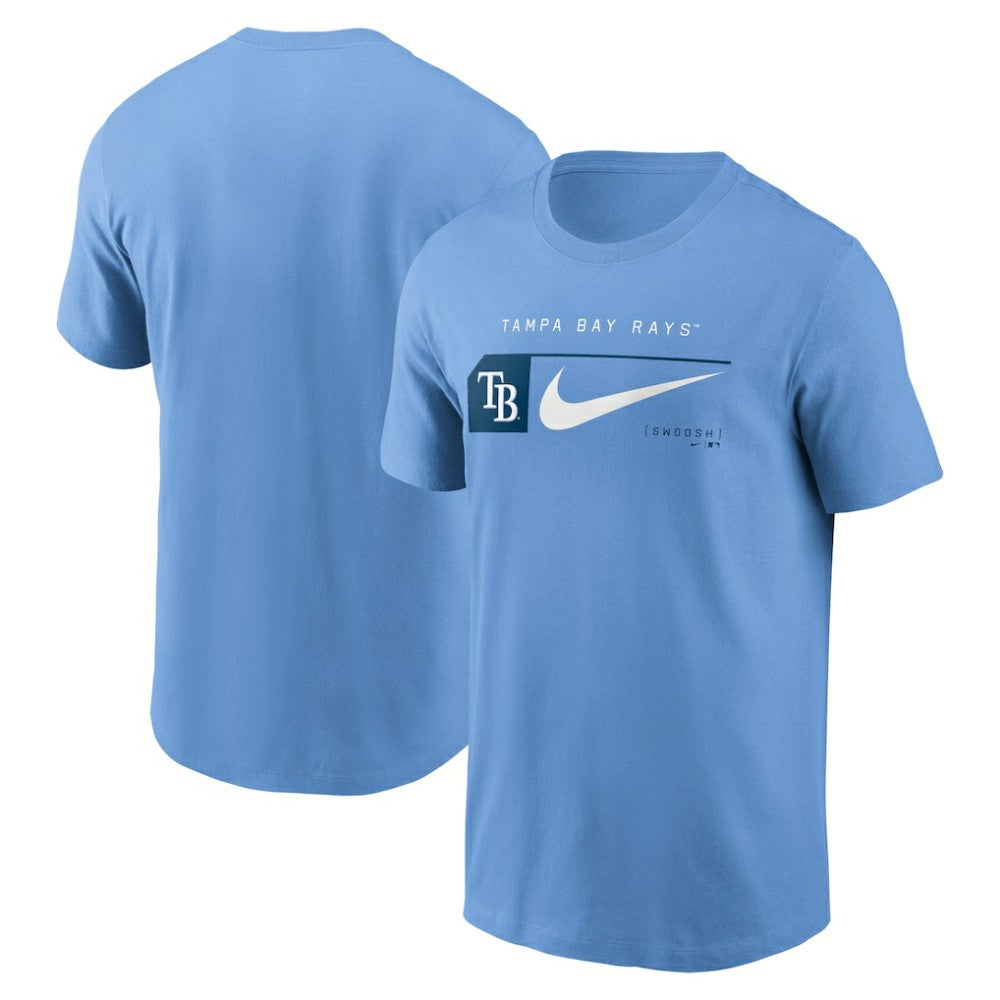 Tampa Bay Rays Nike Team Swoosh Lockup T-Shirt - Light Blue - Nike on Sale
