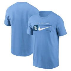 Tampa Bay Rays Nike Team Swoosh Lockup T-Shirt - Light Blue - Nike on Sale