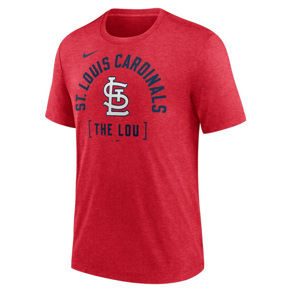 St. Louis Cardinals Nike Swing Big Tri-Blend T-Shirt - Heather Red - Nike Lifestyle
