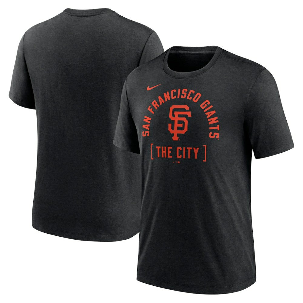 San Francisco Giants Nike Swing Big Tri-Blend T-Shirt - Heather Black - Nike on Sale
