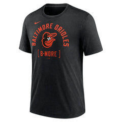 Baltimore Orioles Nike Swing Big Tri-Blend T-Shirt - Heather Black - Nike Lifestyle