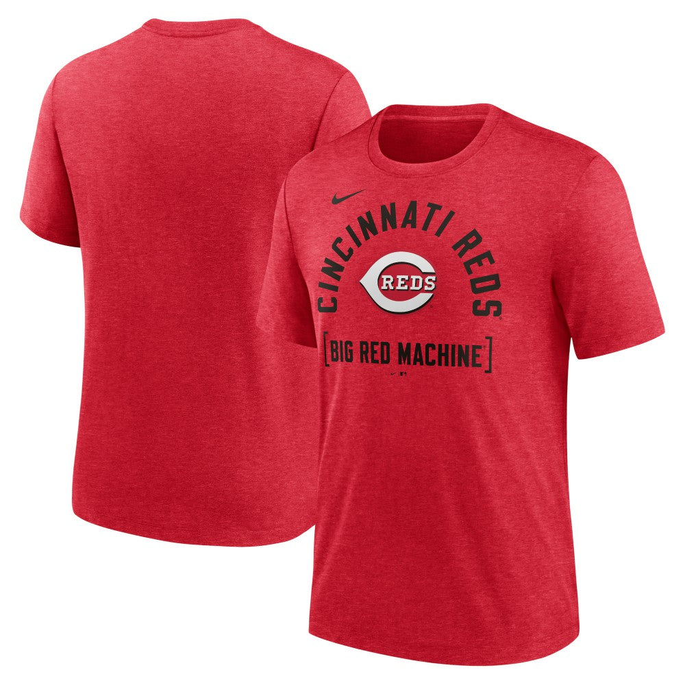 Cincinnati Reds Nike Swing Big Tri-Blend T-Shirt - Heather Red - Nike on Sale