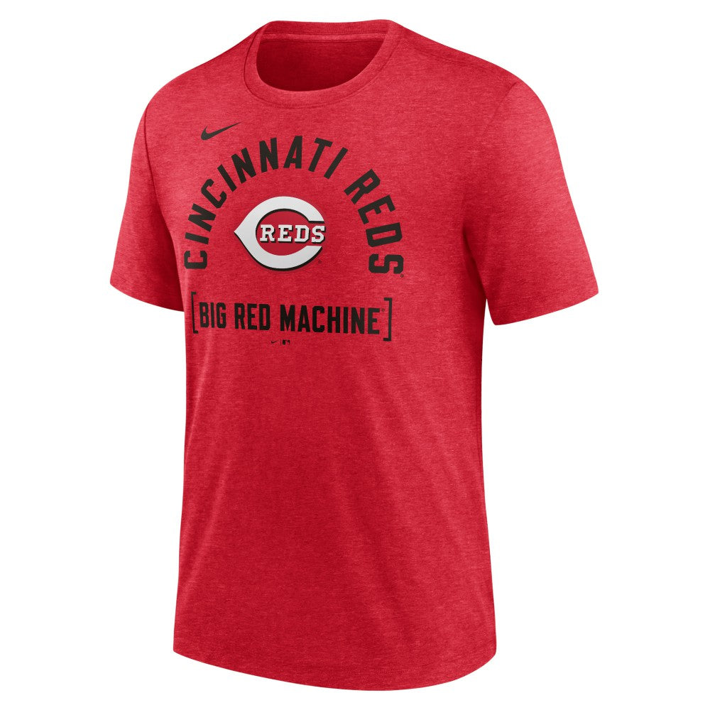 Cincinnati Reds Nike Swing Big Tri-Blend T-Shirt - Heather Red - Nike on Sale