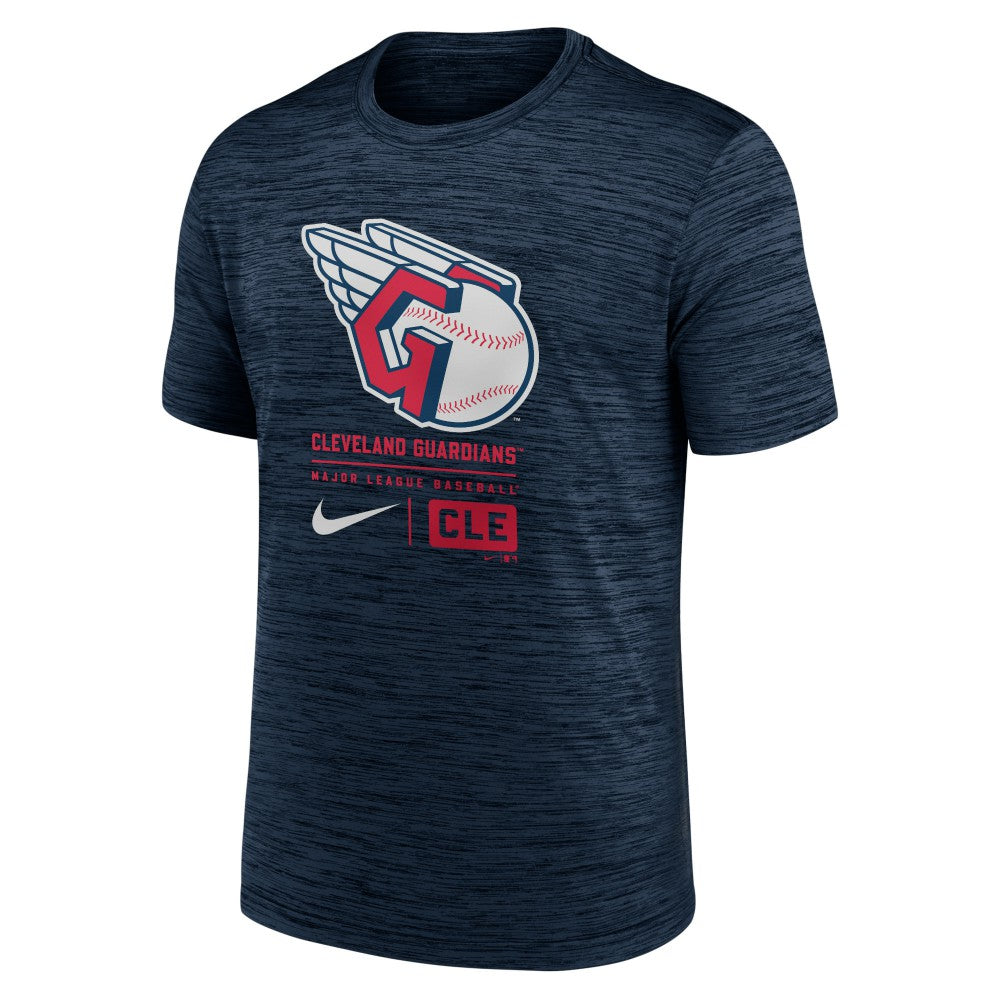 Cleveland Guardians Nike Large Logo Velocity T-Shirt - Navy - Nike Lifestyle