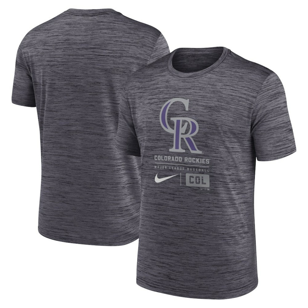 Colorado Rockies Nike Large Logo Velocity T-Shirt - Black - Nike Online