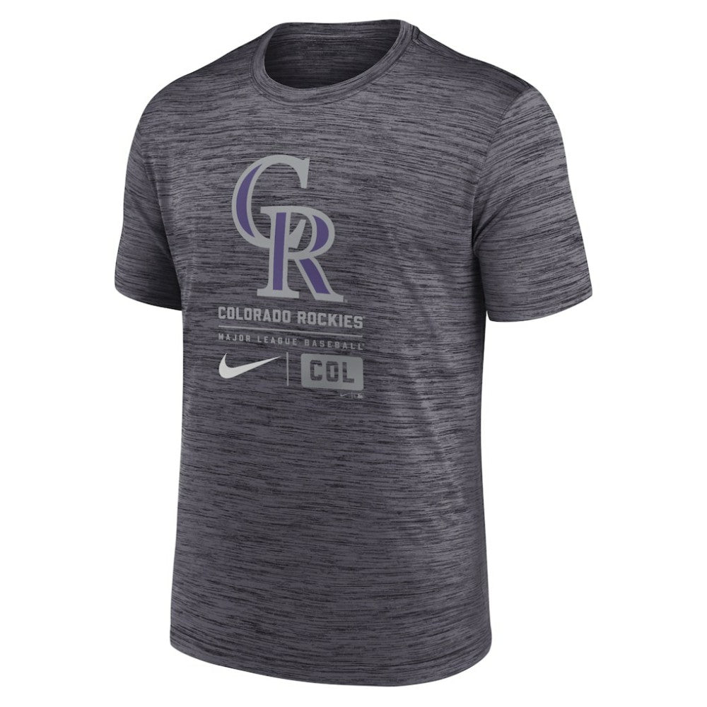 Colorado Rockies Nike Large Logo Velocity T-Shirt - Black - Nike Online