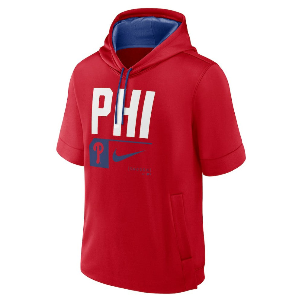 Philadelphia Phillies Nike Tri Code Lockup Short Sleeve Pullover Hoodie - Red - Nike on Sale