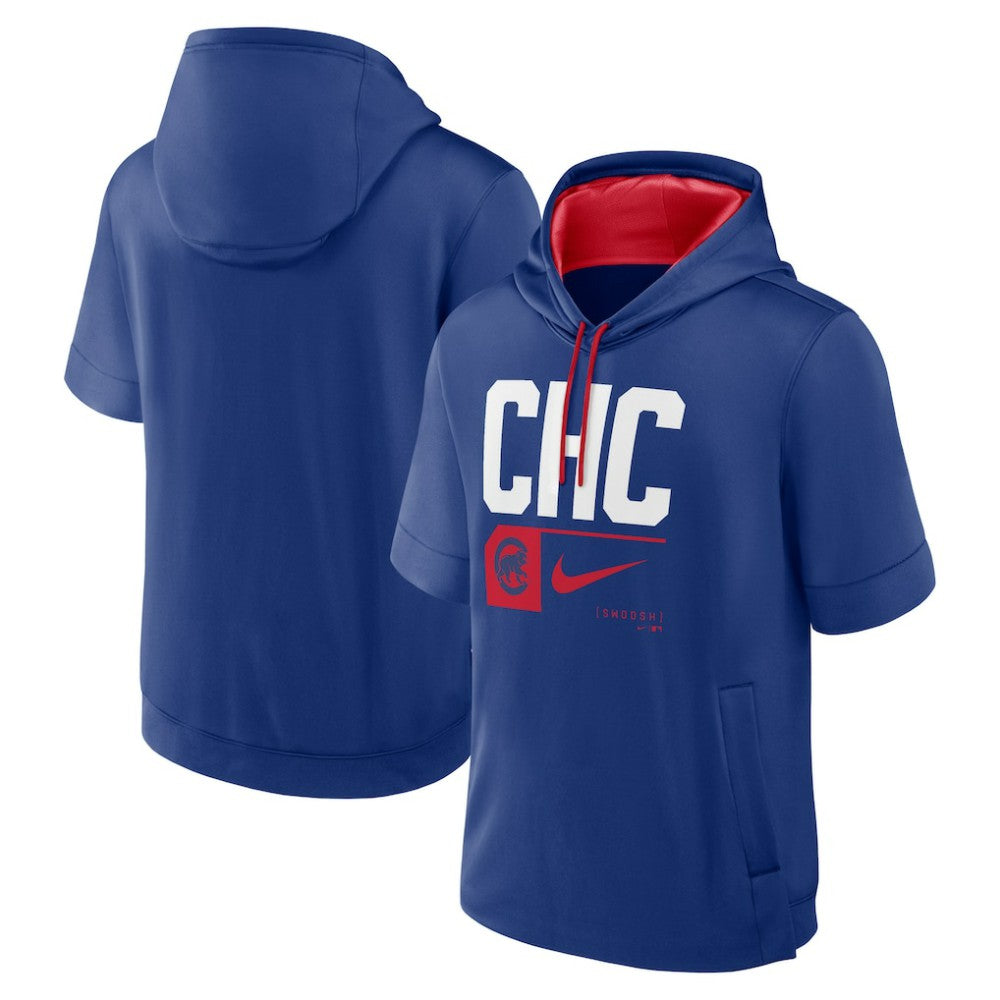 Chicago Cubs Nike Tri Code Lockup Short Sleeve Pullover Hoodie - Royal - Nike Sale