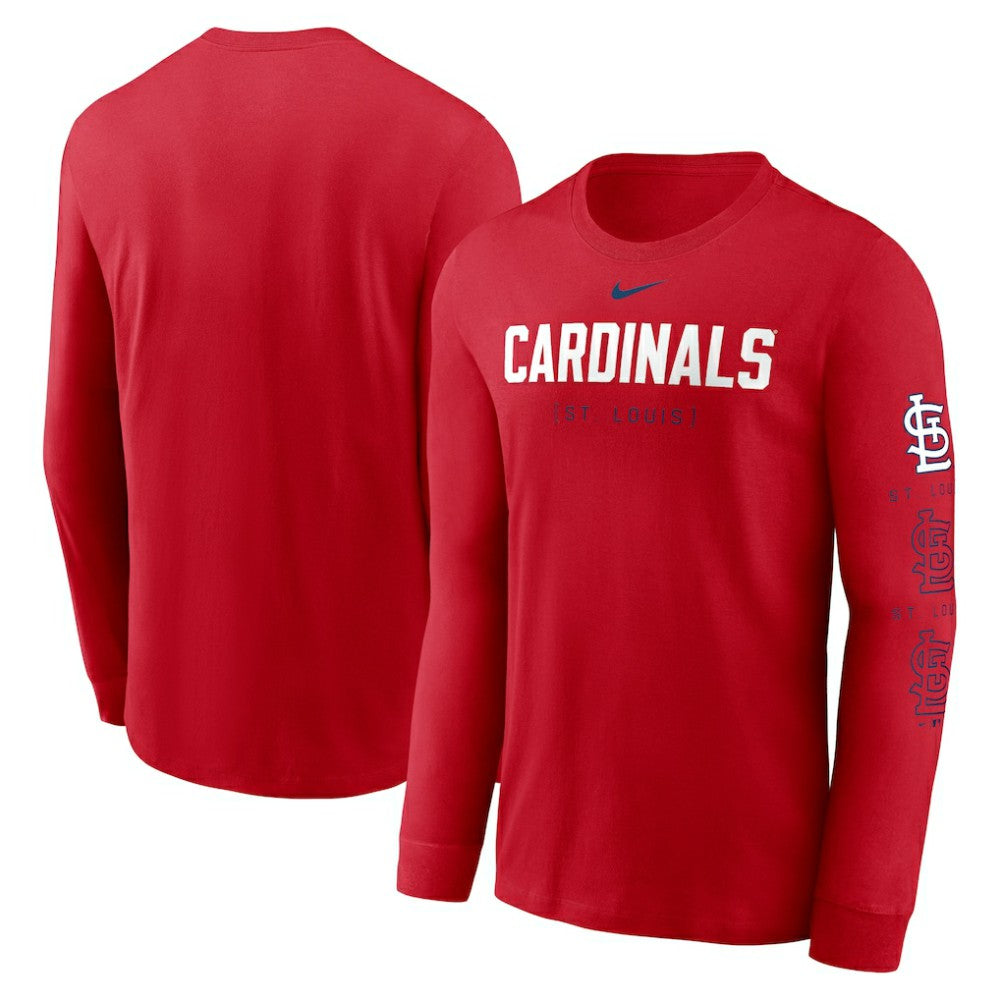 St. Louis Cardinals Nike Repeater Long Sleeve T-Shirt - Red - Nike Discount