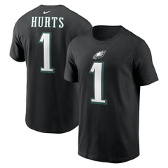 Nike Jalen Hurts Philadelphia Eagles Player Name & Number T-Shirt Black