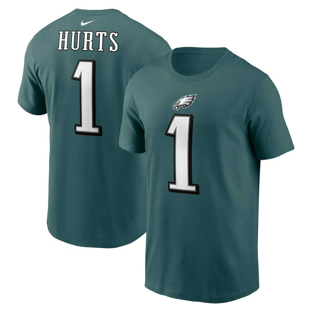 Nike Jalen Hurts Philadelphia Eagles Player Name & Number T-Shirt Midnight Green