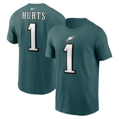 Nike Jalen Hurts Philadelphia Eagles Player Name & Number T-Shirt Midnight Green