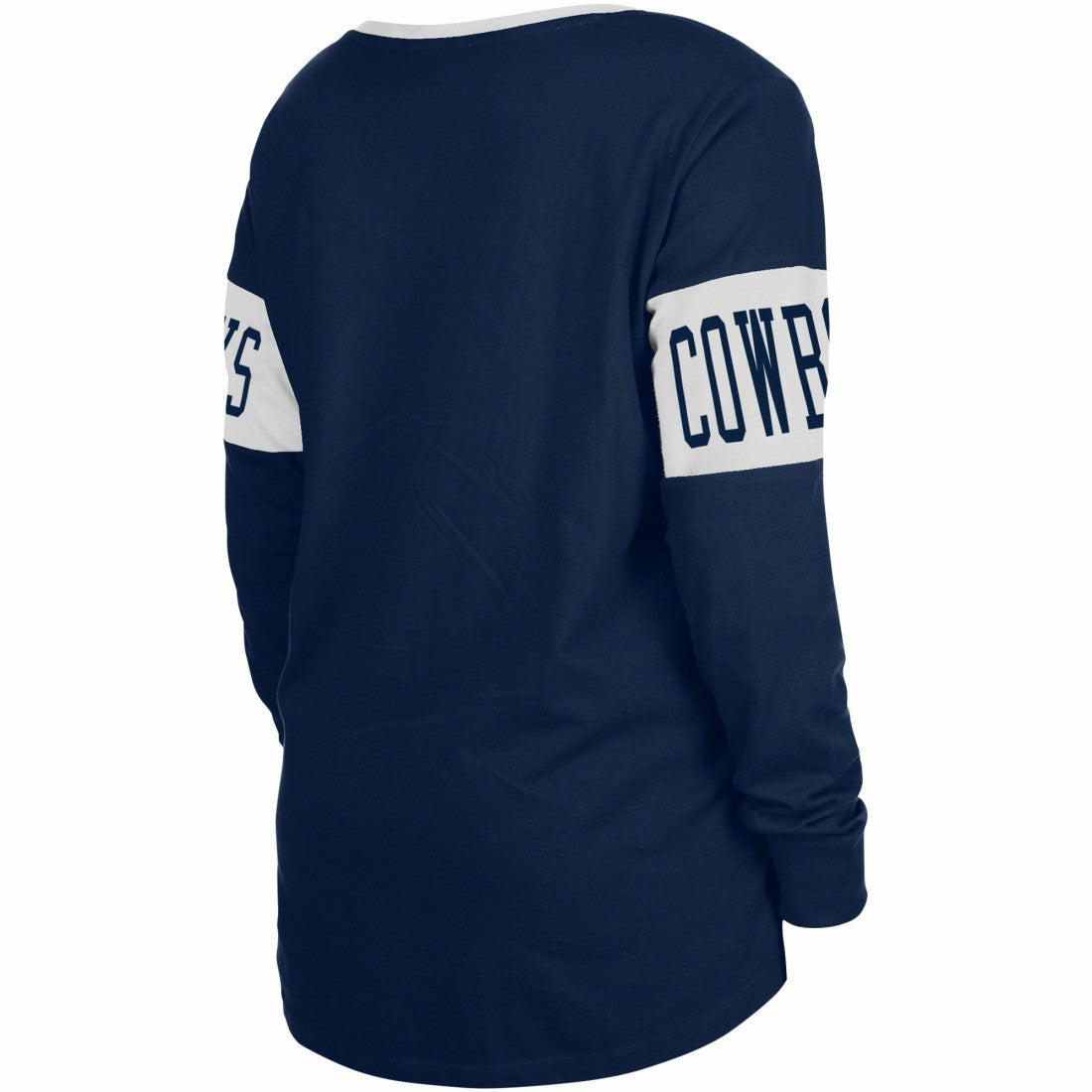 Dallas Cowboys New Era Women's Lace-Up Notch Neck Long Sleeve T-Shirt Navy