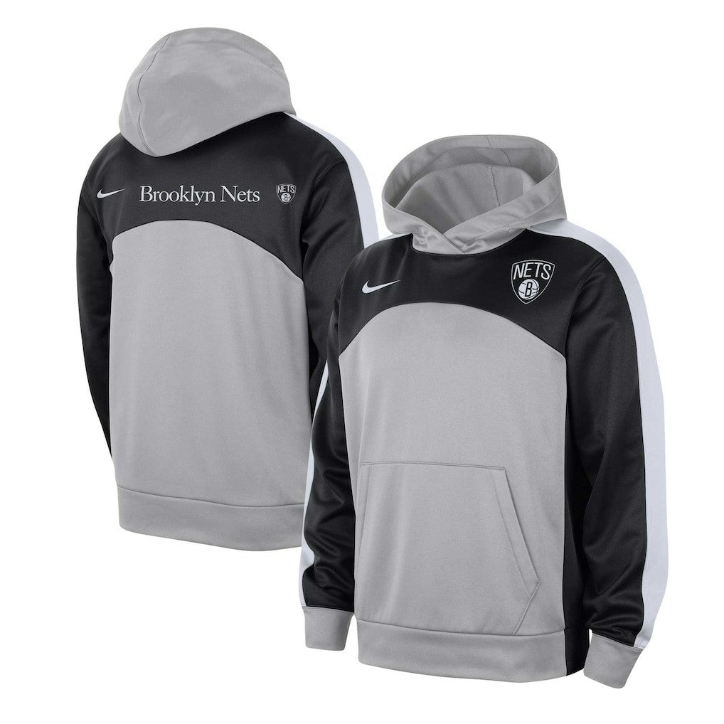 Brooklyn Nets Authentic Starting Five Force Performance Pullover Hoodie Silver/Black | Nike discount