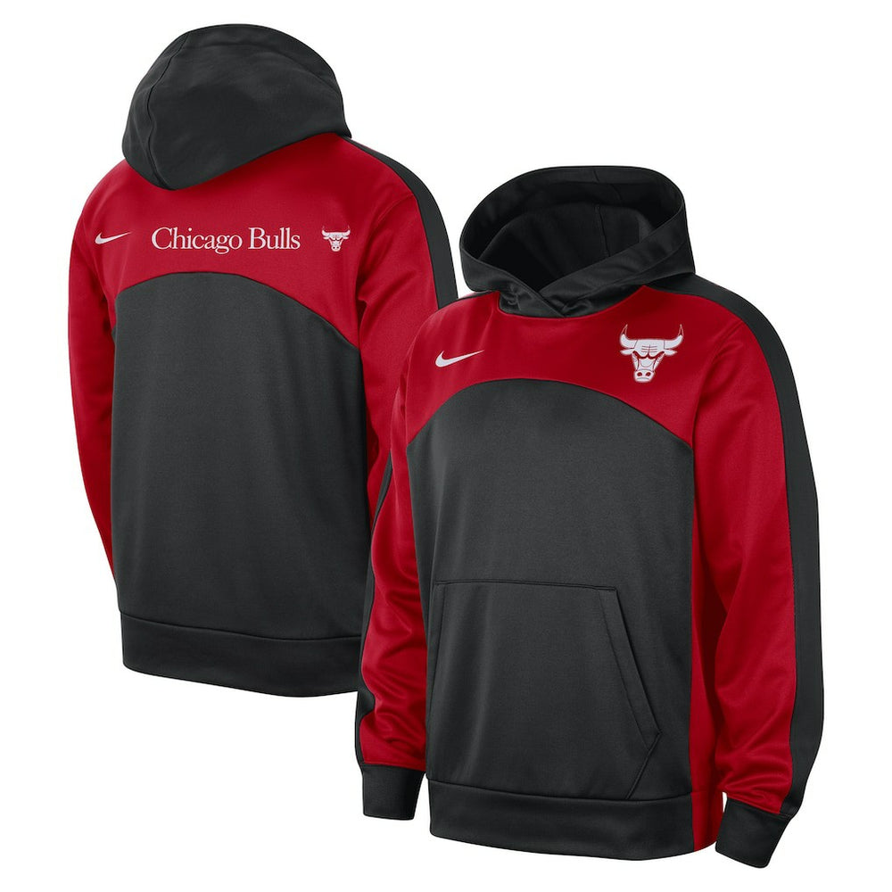 Chicago Bulls Authentic Starting Five Force Performance Pullover Hoodie Black/Red | Nike US