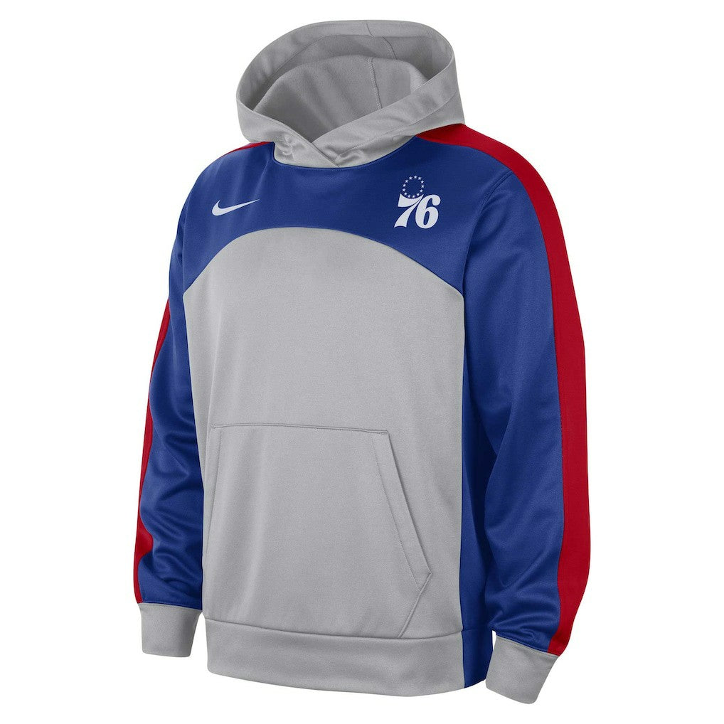 Philadelphia 76ers Authentic Starting Five Force Performance Pullover Hoodie Gray/Royal | Nike Lifestyle