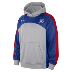 Philadelphia 76ers Authentic Starting Five Force Performance Pullover Hoodie Gray/Royal | Nike Lifestyle