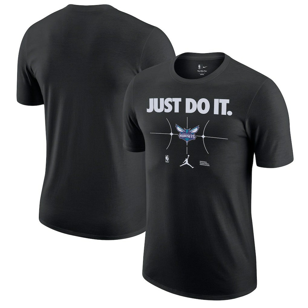 Charlotte Hornets Just Do It T-Shirt Black | Nike Near Me