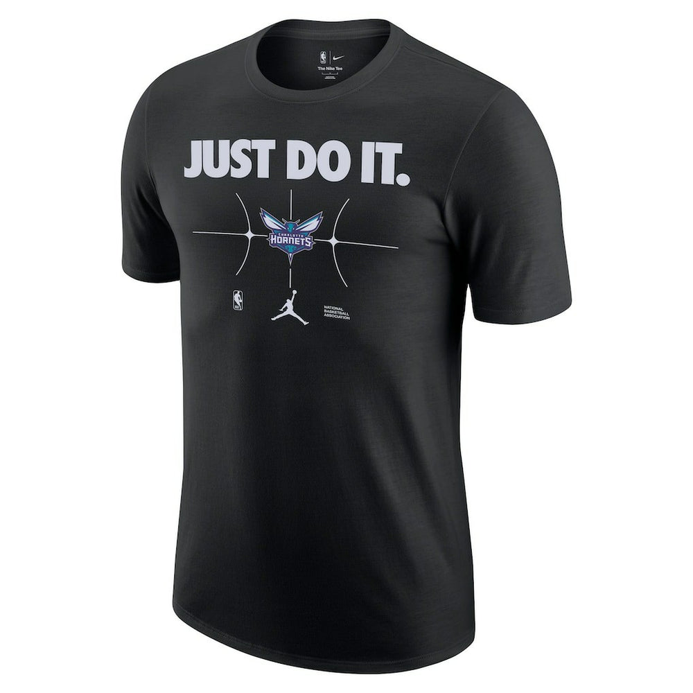 Charlotte Hornets Just Do It T-Shirt Black | Nike Near Me