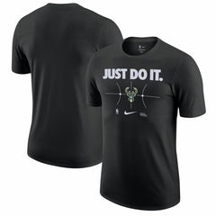 Milwaukee Bucks Just Do It T-Shirt Black | Nike discount