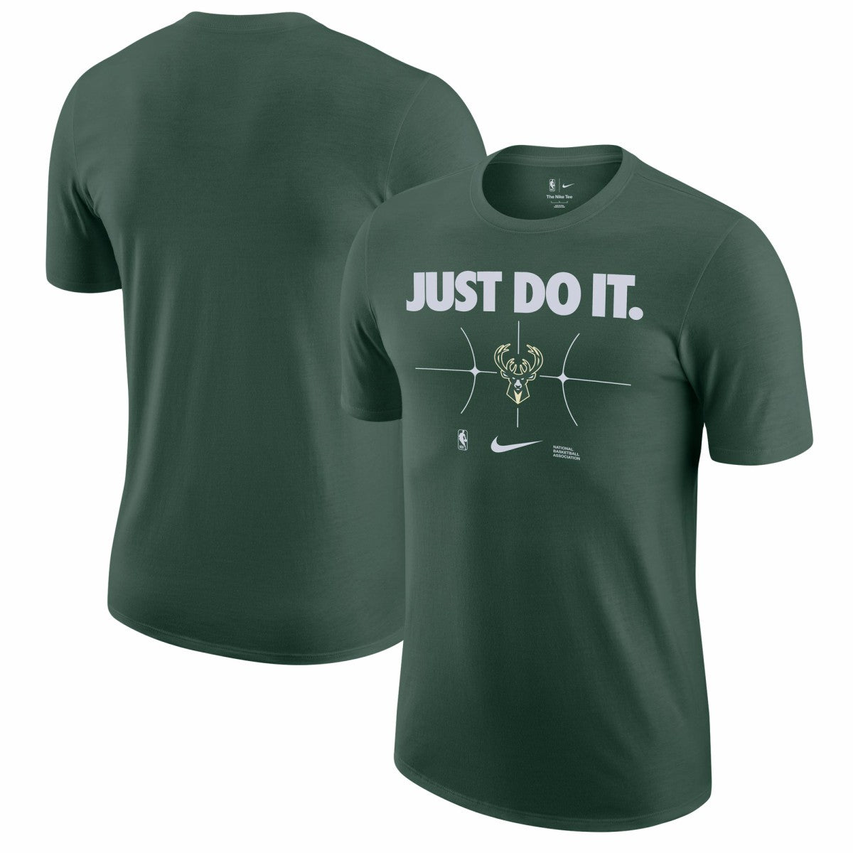 Milwaukee Bucks Just Do It T-Shirt Hunter Green | Nike Near Me