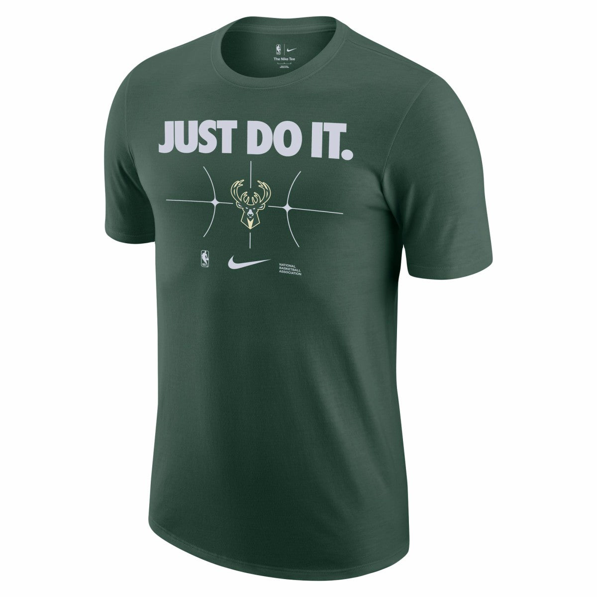 Milwaukee Bucks Just Do It T-Shirt Hunter Green | Nike Near Me