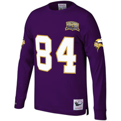 Mitchell & Ness Randy Moss Minnesota Vikings Big & Tall Retired Player Name & Number Long Sleeve Top Purple