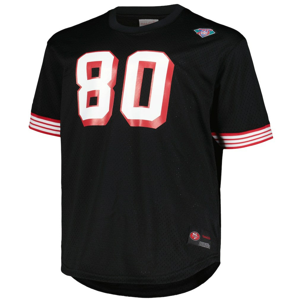 Mitchell & Ness Jerry Rice San Francisco 49ers Big & Tall Mesh Player Name & Number Top Black