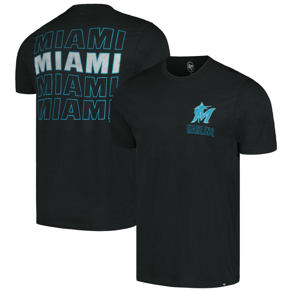 Miami Marlins '47 Hang Back Franklin T-Shirt - Black - 47 brand Sale