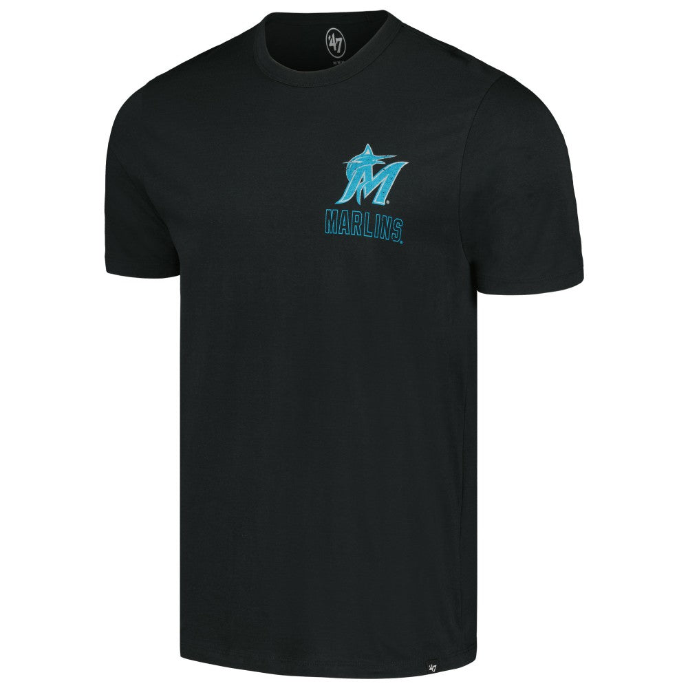 Miami Marlins '47 Hang Back Franklin T-Shirt - Black - 47 brand Sale