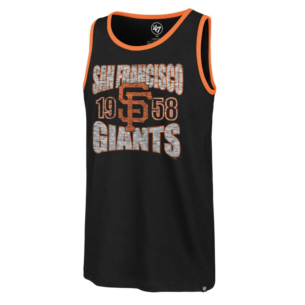 San Francisco Giants '47 Upload Franklin Tank Top - Black - 47 brand Discount