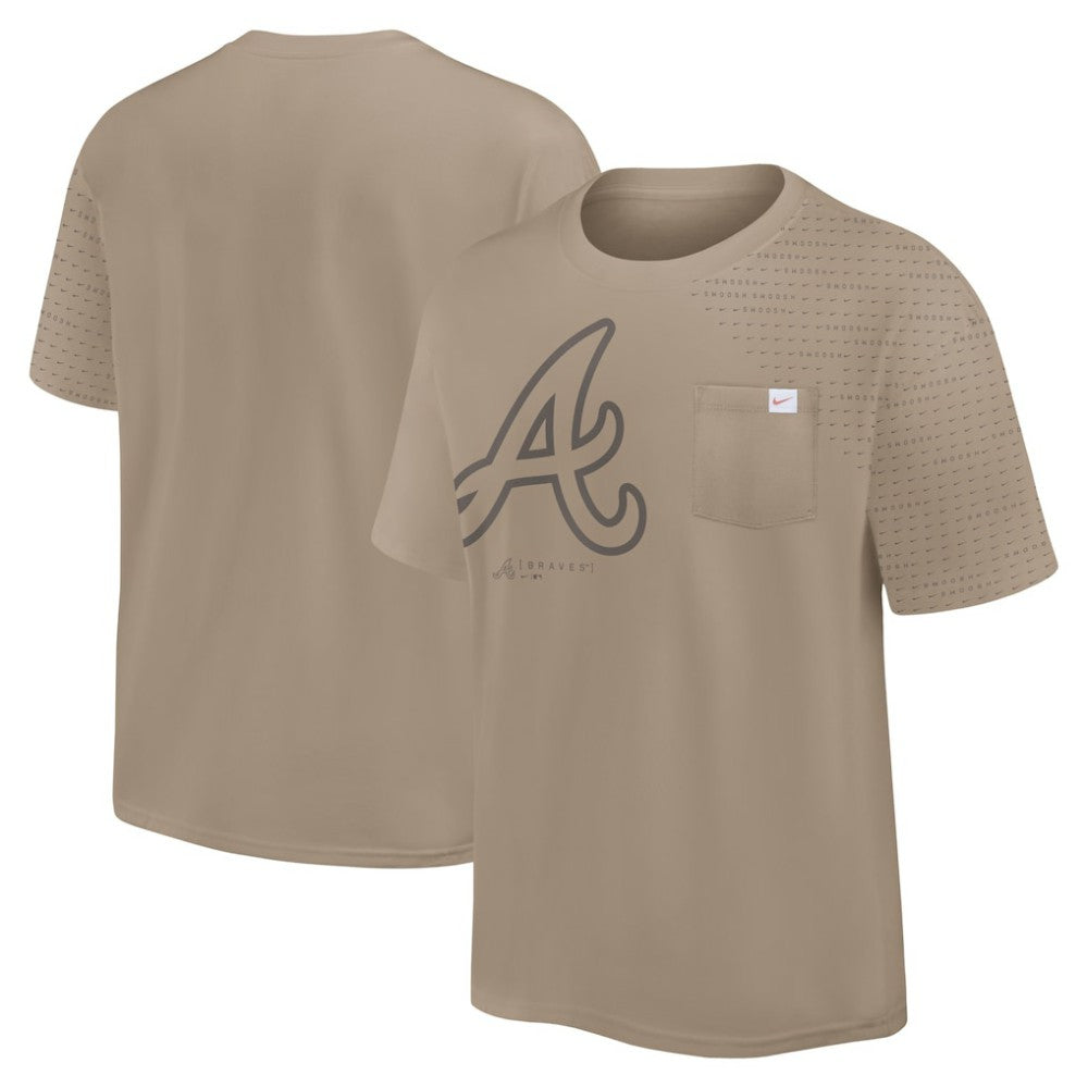 Atlanta Braves Nike Statement Max90 Pocket T-Shirt - Khaki - Nike Lifestyle
