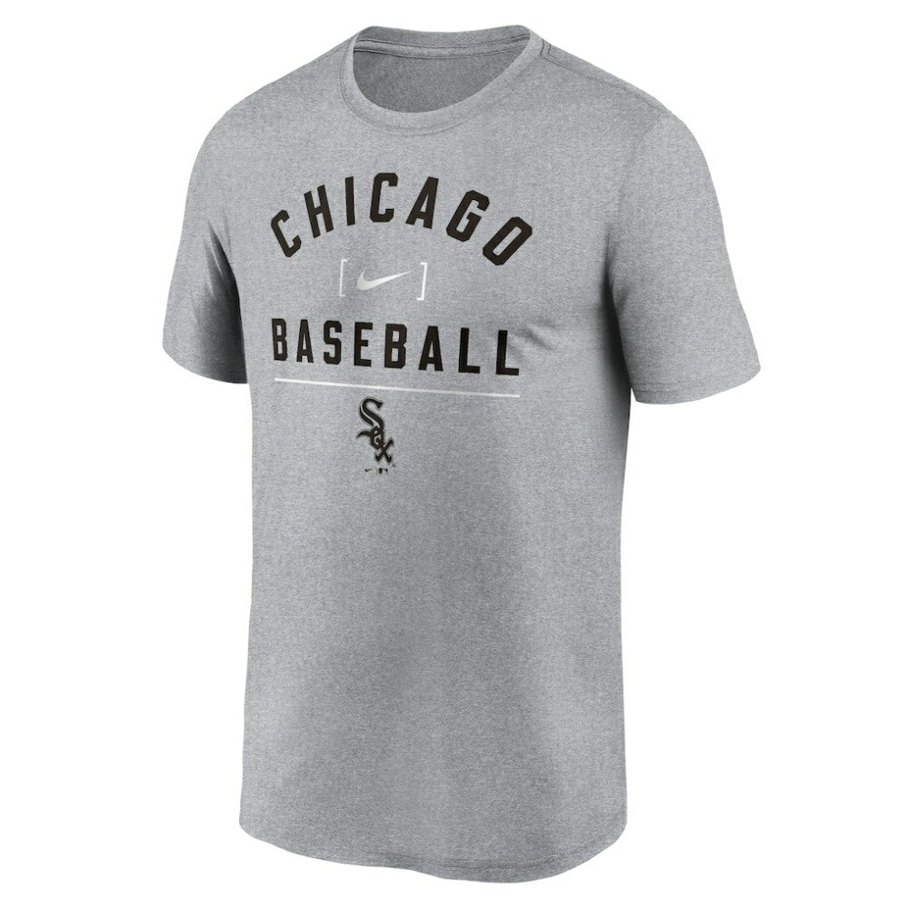 Chicago White Sox Nike Arch Baseball Stack Performance T-Shirt - Heather Charcoal - Nike Lifestyle