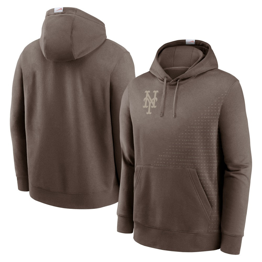 New York Mets Nike Statement Pullover Hoodie - Light Brown - Nike Sale
