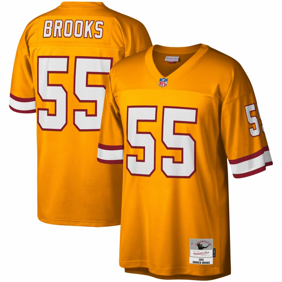 Mitchell & Ness Derrick Brooks Tampa Bay Buccaneers Big & Tall 1995 Legacy Retired Player Jersey Orange