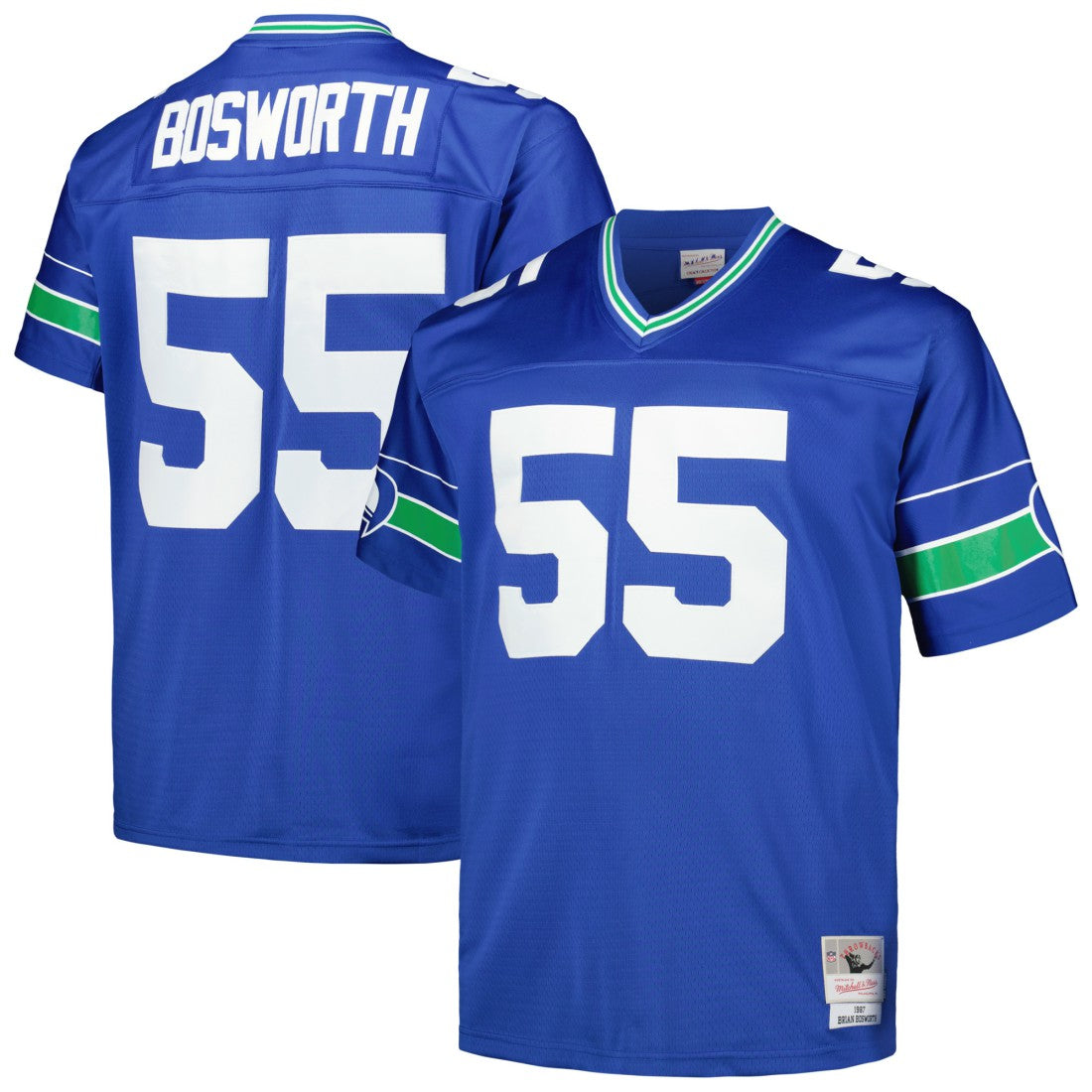 Mitchell & Ness Brian Bosworth Seattle Seahawks Big & Tall 1987 Legacy Retired Player Jersey Royal