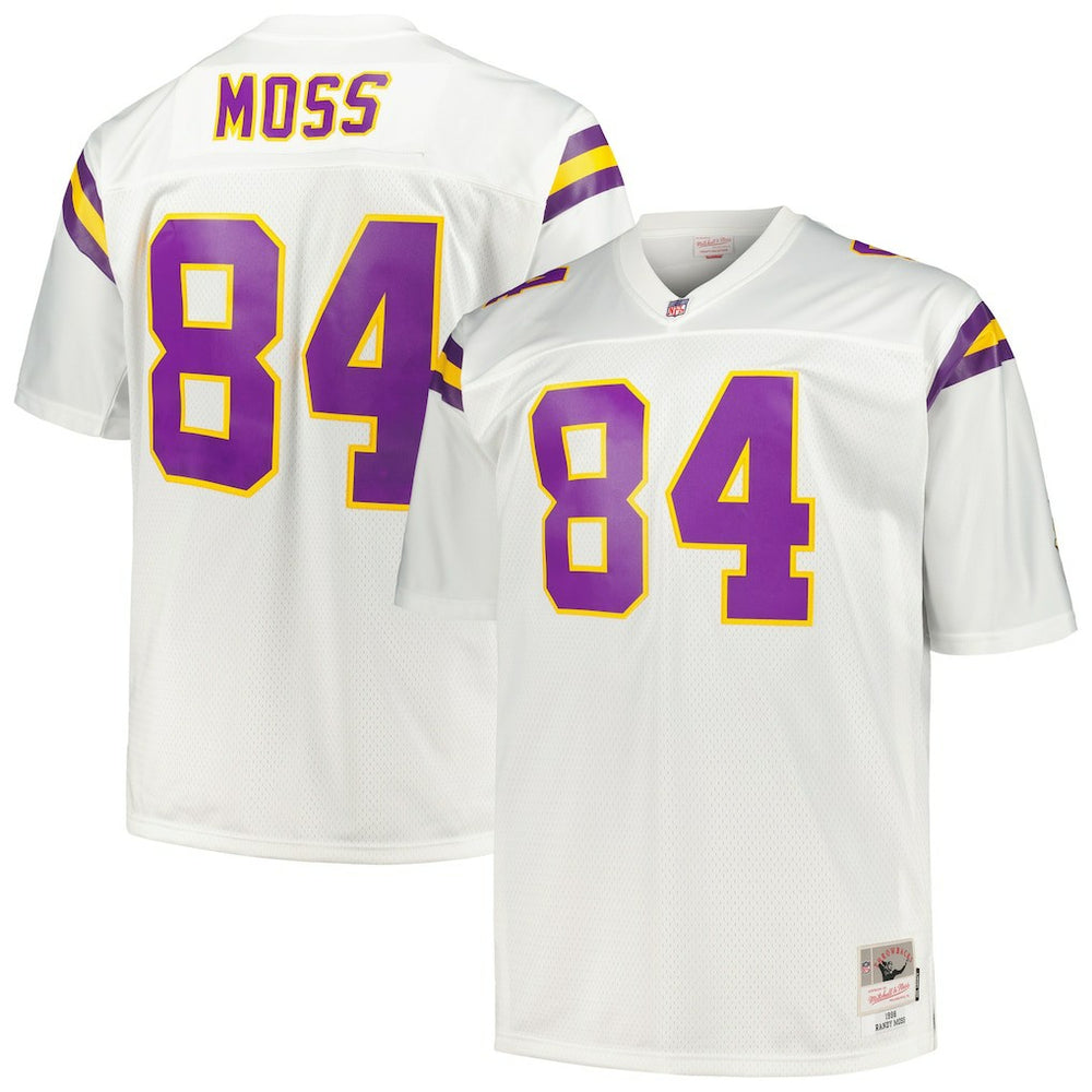 Mitchell & Ness Randy Moss Minnesota Vikings Big & Tall 1998 Legacy Retired Player Jersey White