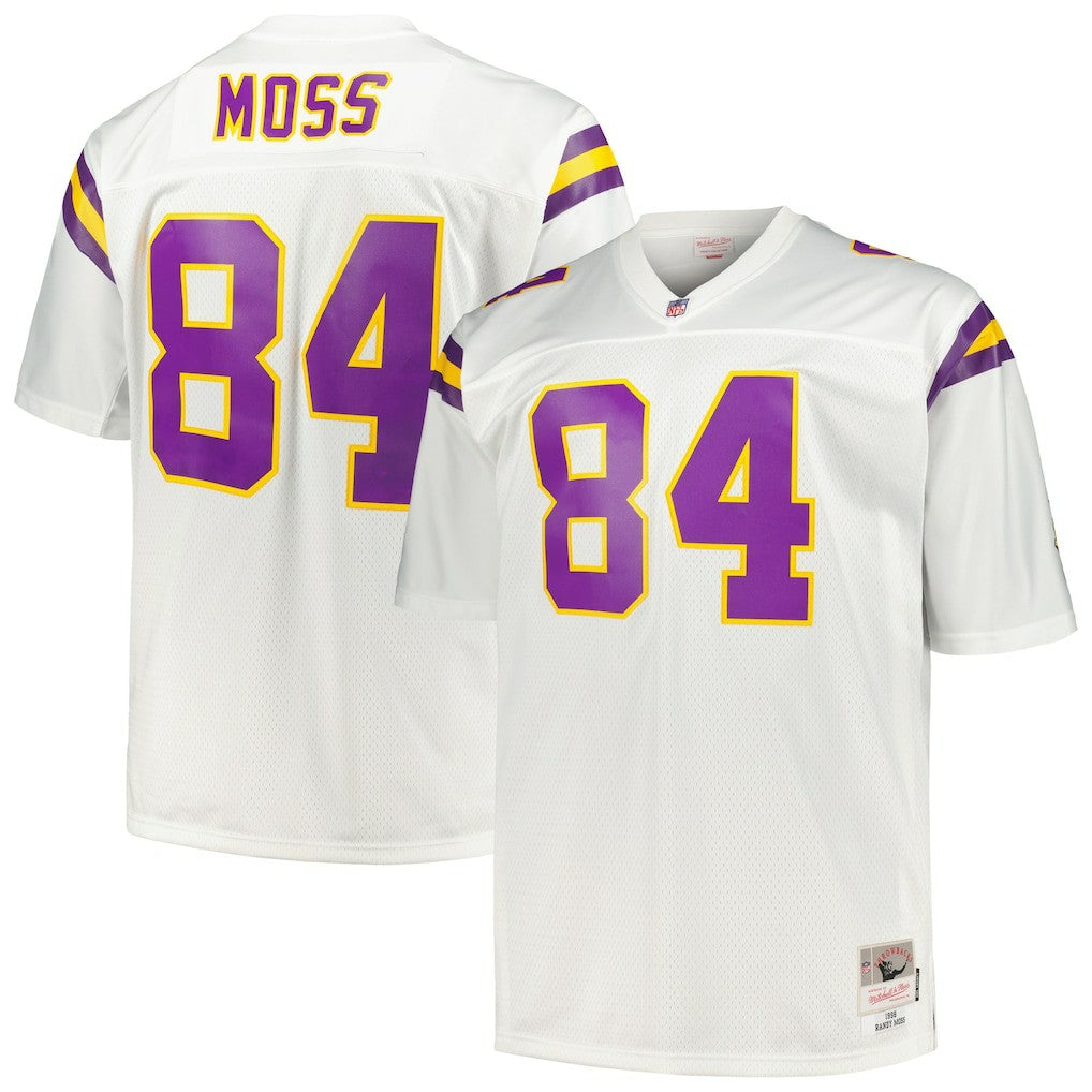 Mitchell & Ness Randy Moss Minnesota Vikings Big & Tall 1998 Legacy Retired Player Jersey White