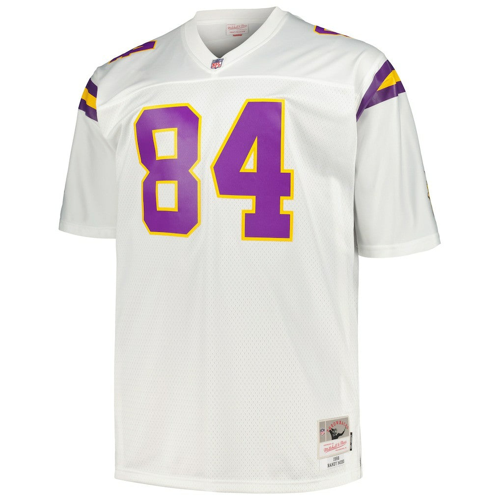Mitchell & Ness Randy Moss Minnesota Vikings Big & Tall 1998 Legacy Retired Player Jersey White