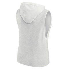 Los Angeles Dodgers Fanatics Women's Lounge Script Sleeveless Pullover Hoodie - Ash - Fanatics Sale