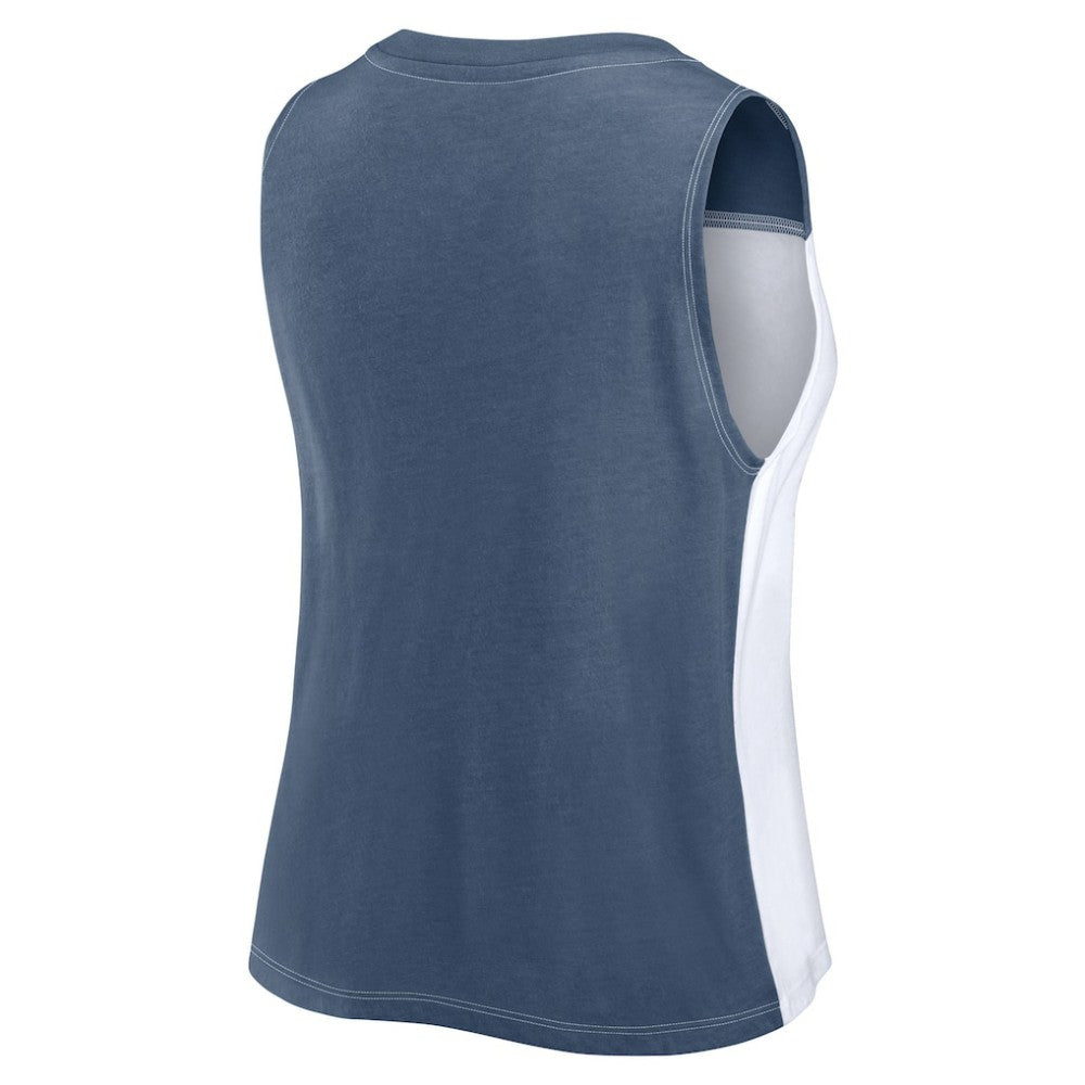 Atlanta Braves Fanatics Women's Color-Block Tank Top - Navy/White - Fanatics Online