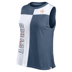 Houston Astros Fanatics Women's Color-Block Tank Top - Navy/White - Fanatics Lifestyle